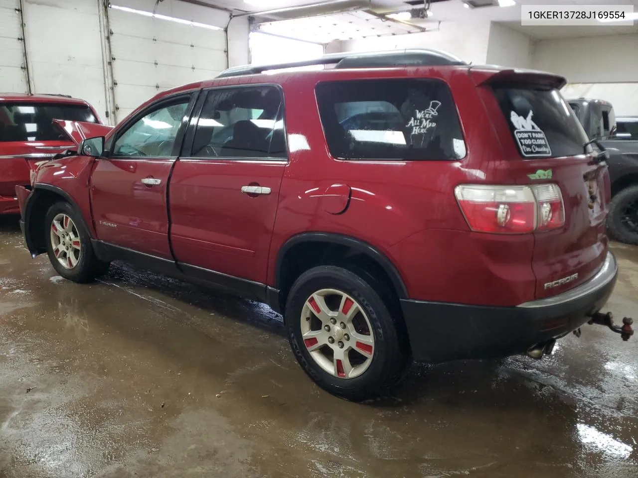 2008 GMC Acadia Sle VIN: 1GKER13728J169554 Lot: 72180274