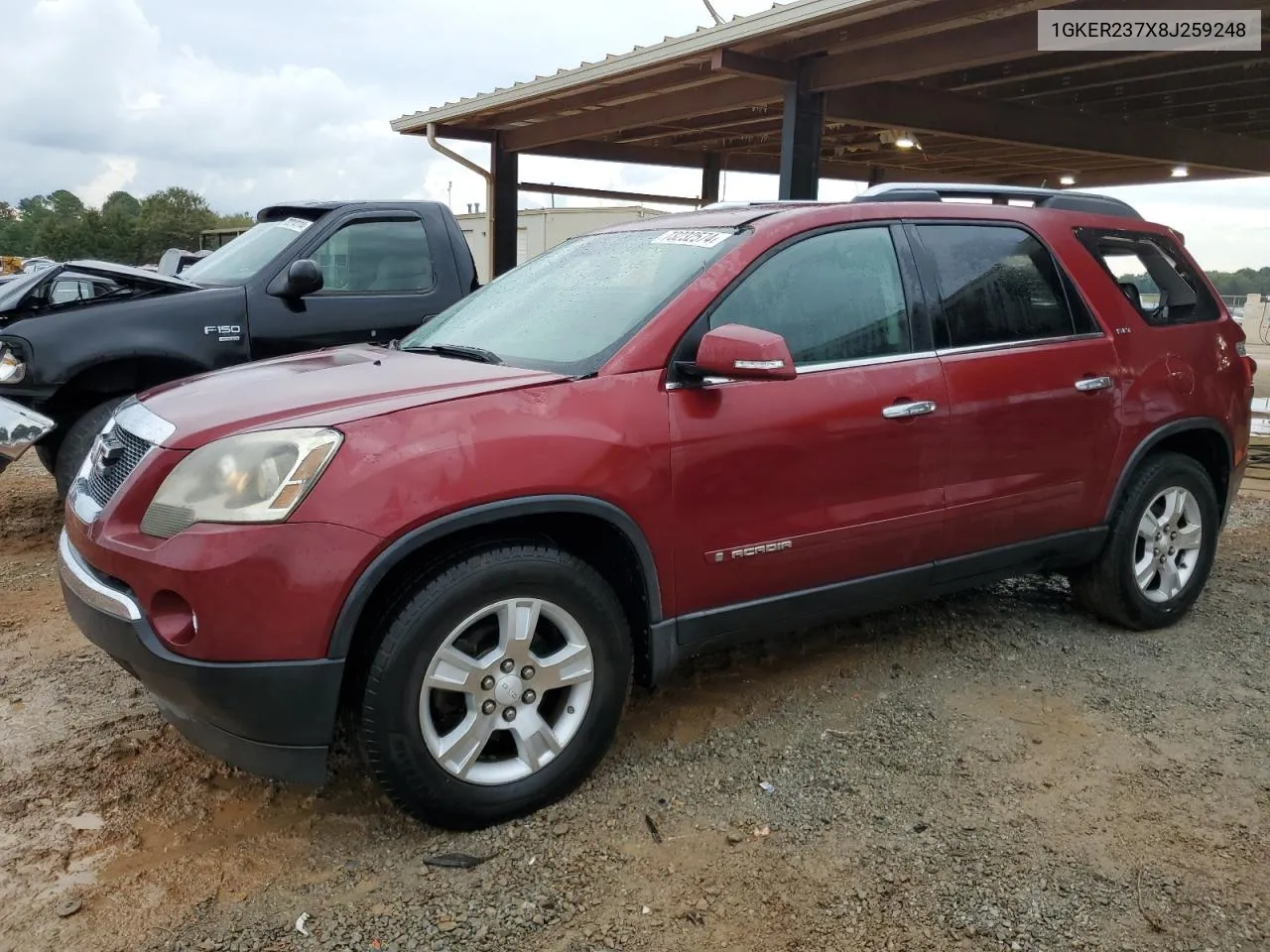 2008 GMC Acadia Slt-1 VIN: 1GKER237X8J259248 Lot: 73232574