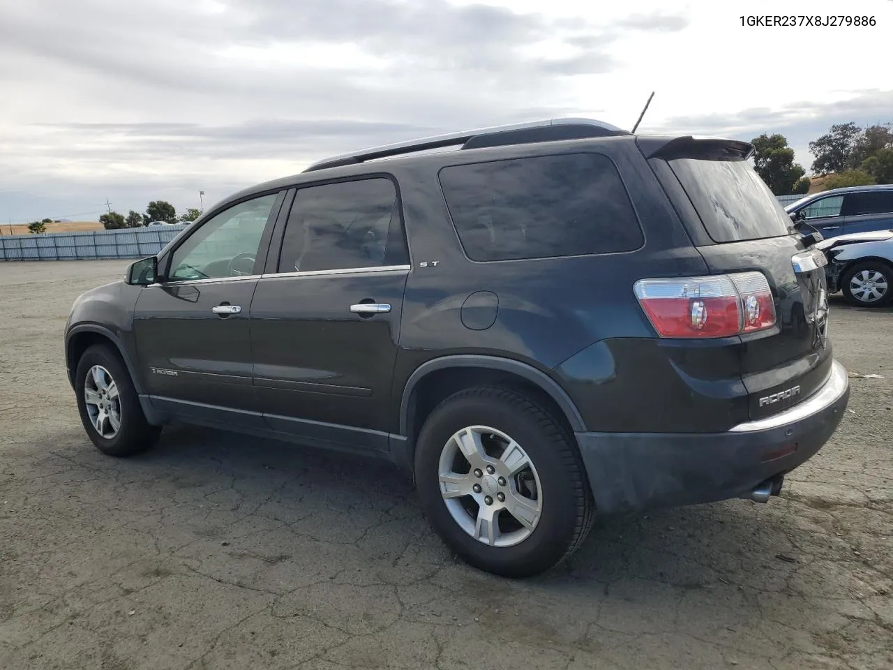 2008 GMC Acadia Slt-1 VIN: 1GKER237X8J279886 Lot: 75020554