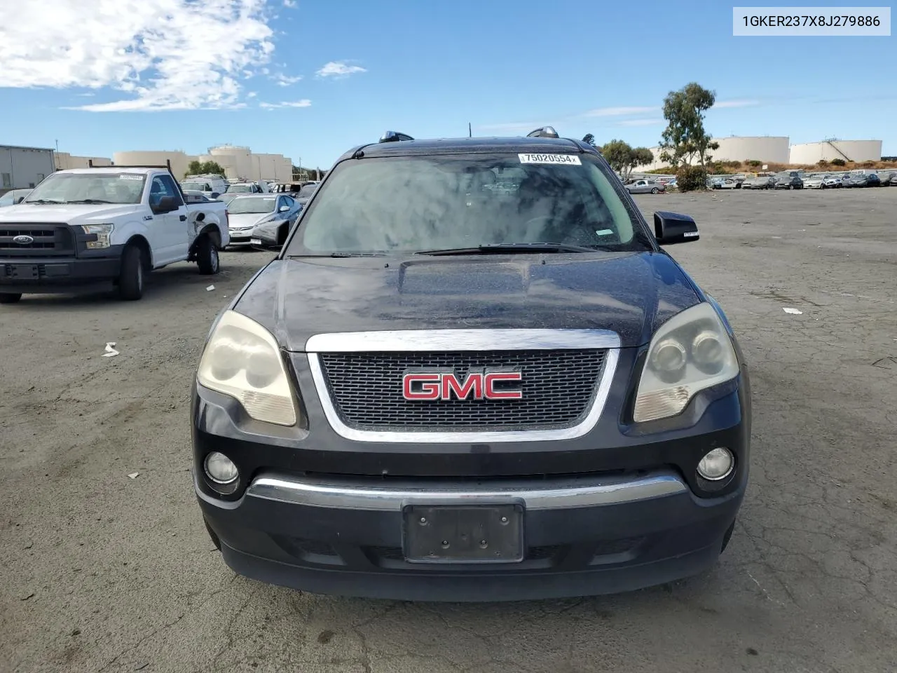 2008 GMC Acadia Slt-1 VIN: 1GKER237X8J279886 Lot: 75020554