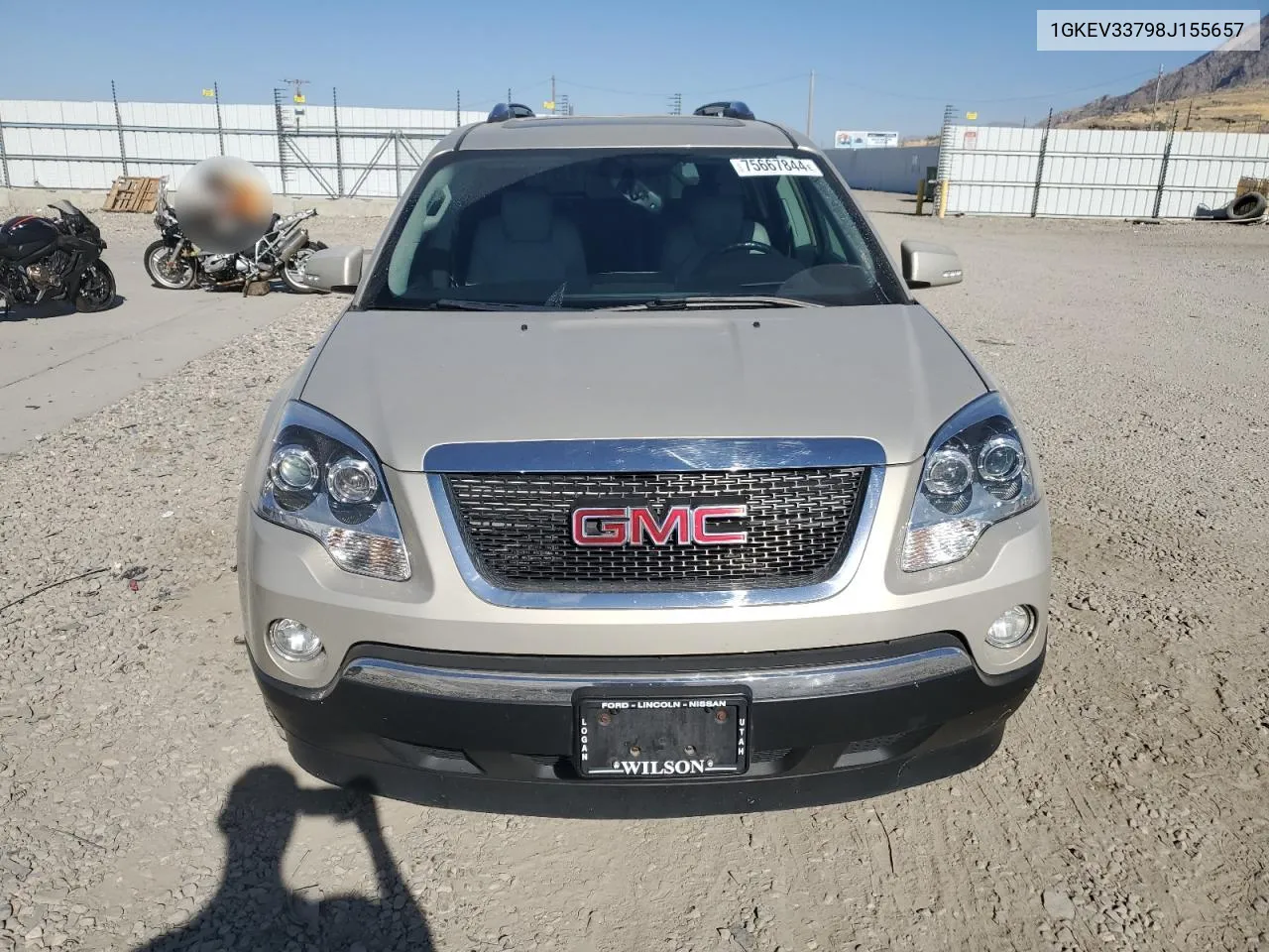 2008 GMC Acadia Slt-2 VIN: 1GKEV33798J155657 Lot: 75667844