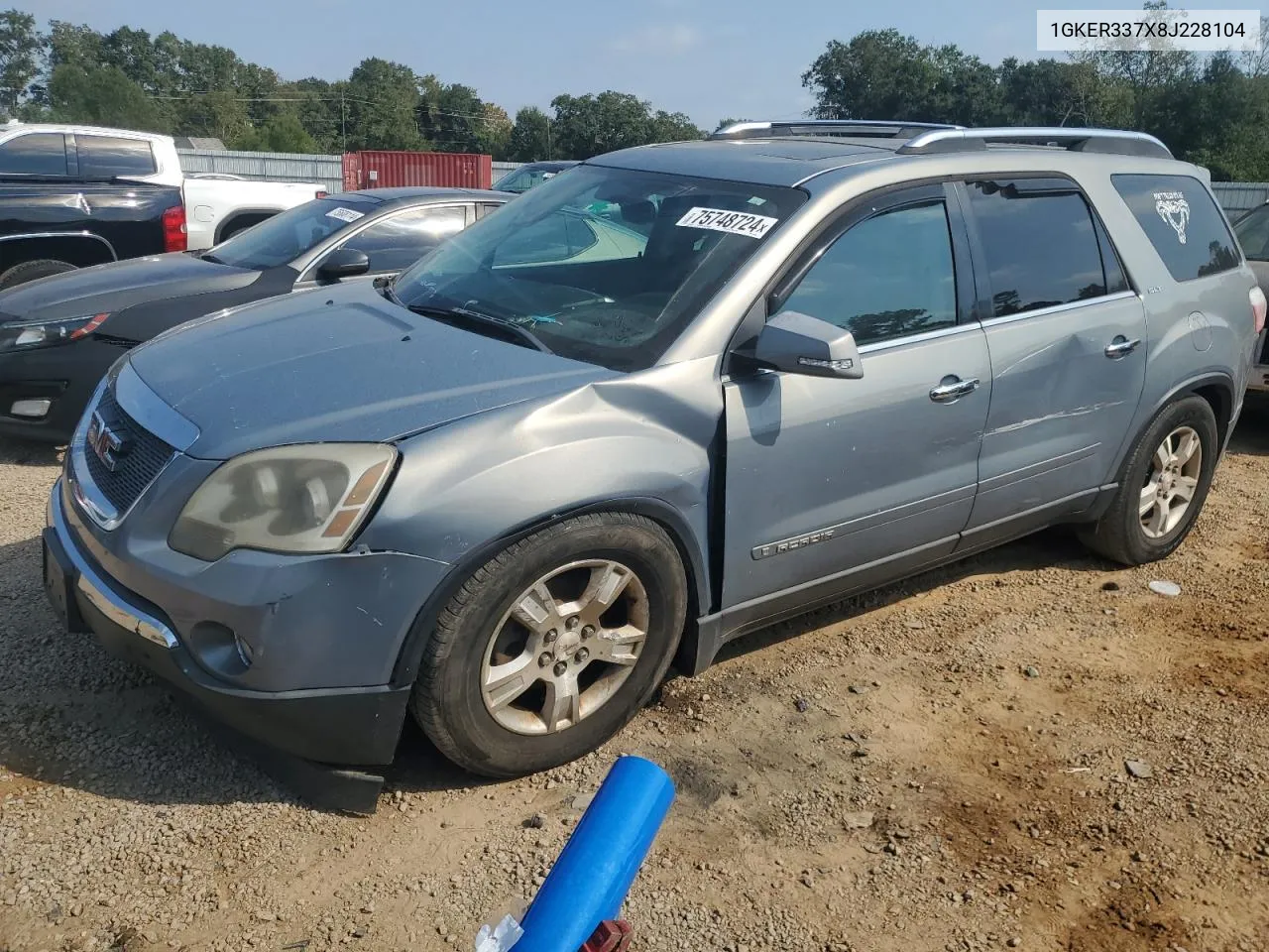 2008 GMC Acadia Slt-2 VIN: 1GKER337X8J228104 Lot: 75748724