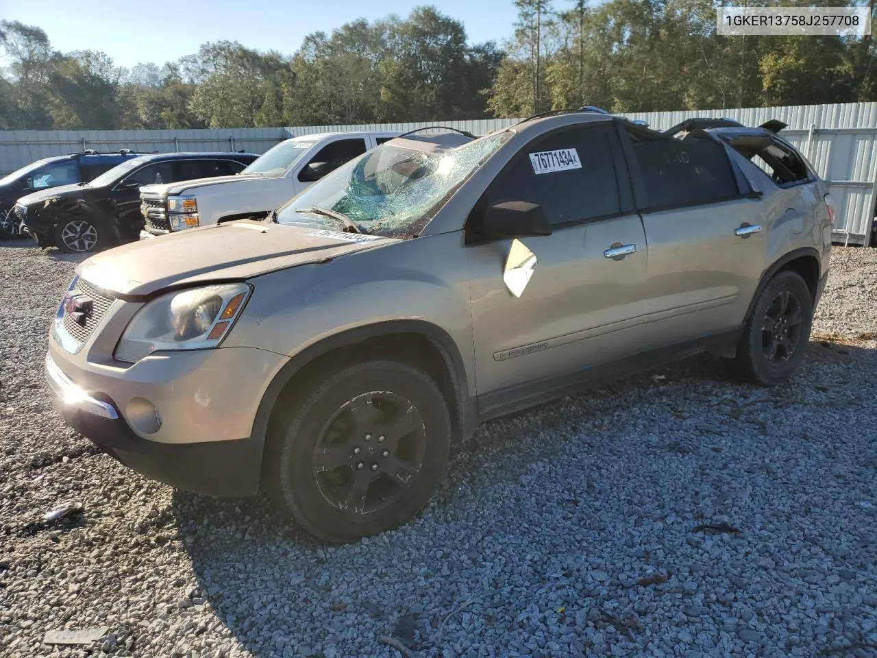 2008 GMC Acadia Sle VIN: 1GKER13758J257708 Lot: 76771434