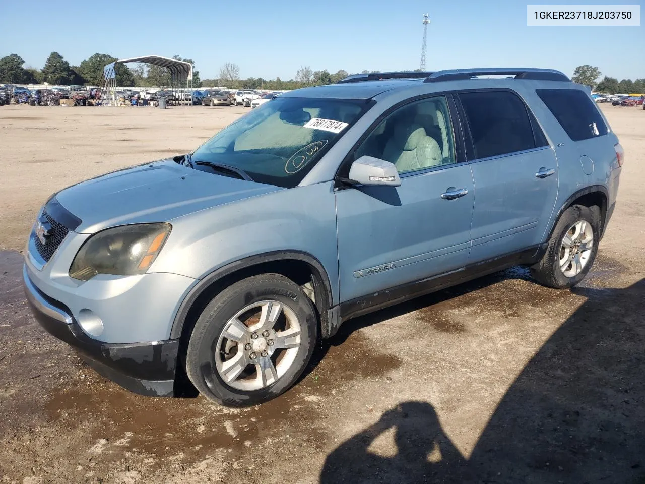 2008 GMC Acadia Slt-1 VIN: 1GKER23718J203750 Lot: 76817874