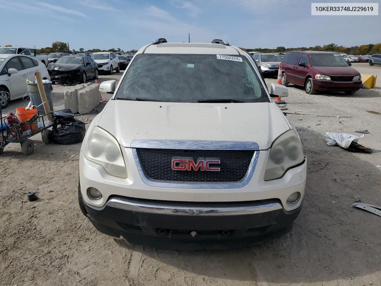 2008 GMC Acadia Slt-2 VIN: 1GKER33748J229619 Lot: 77552374