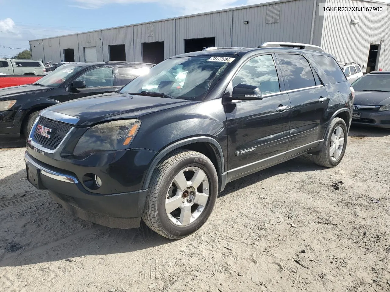 2008 GMC Acadia Slt-1 VIN: 1GKER237X8J167900 Lot: 78177984