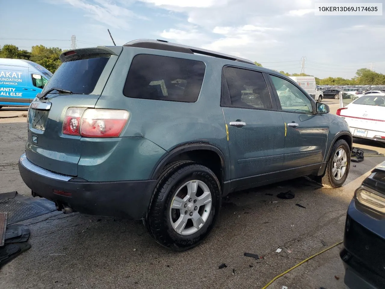 2009 GMC Acadia Sle VIN: 1GKER13D69J174635 Lot: 69248984