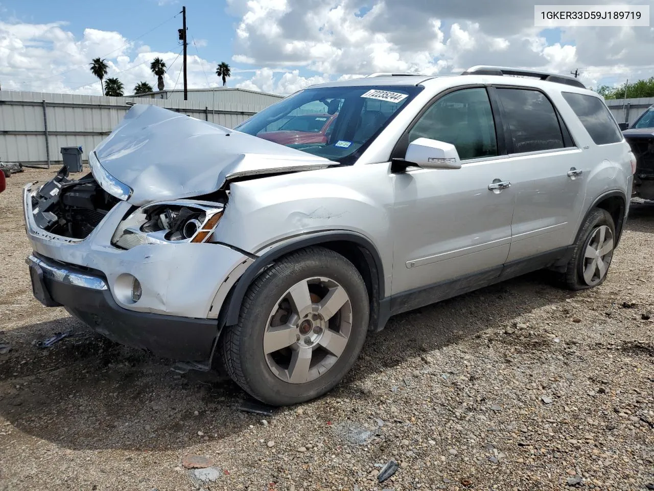 2009 GMC Acadia Slt-2 VIN: 1GKER33D59J189719 Lot: 72235244