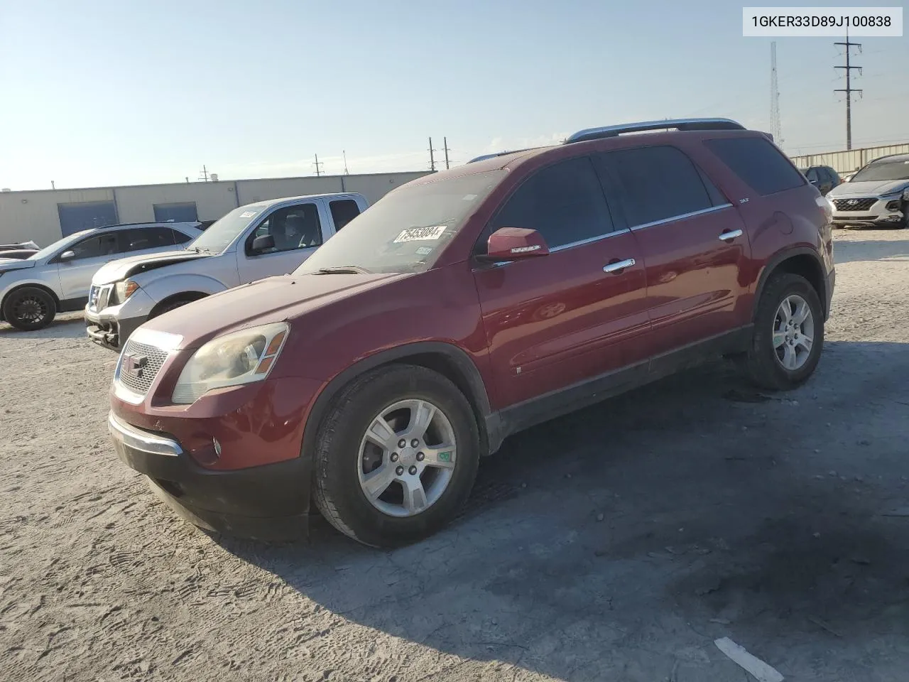 2009 GMC Acadia Slt-2 VIN: 1GKER33D89J100838 Lot: 75453084