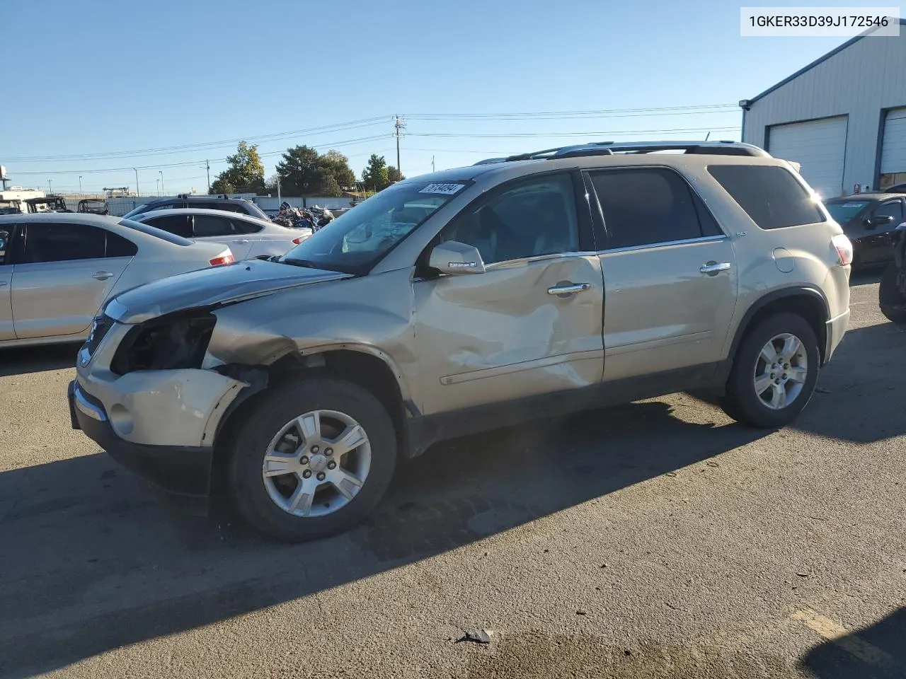 2009 GMC Acadia Slt-2 VIN: 1GKER33D39J172546 Lot: 76134094