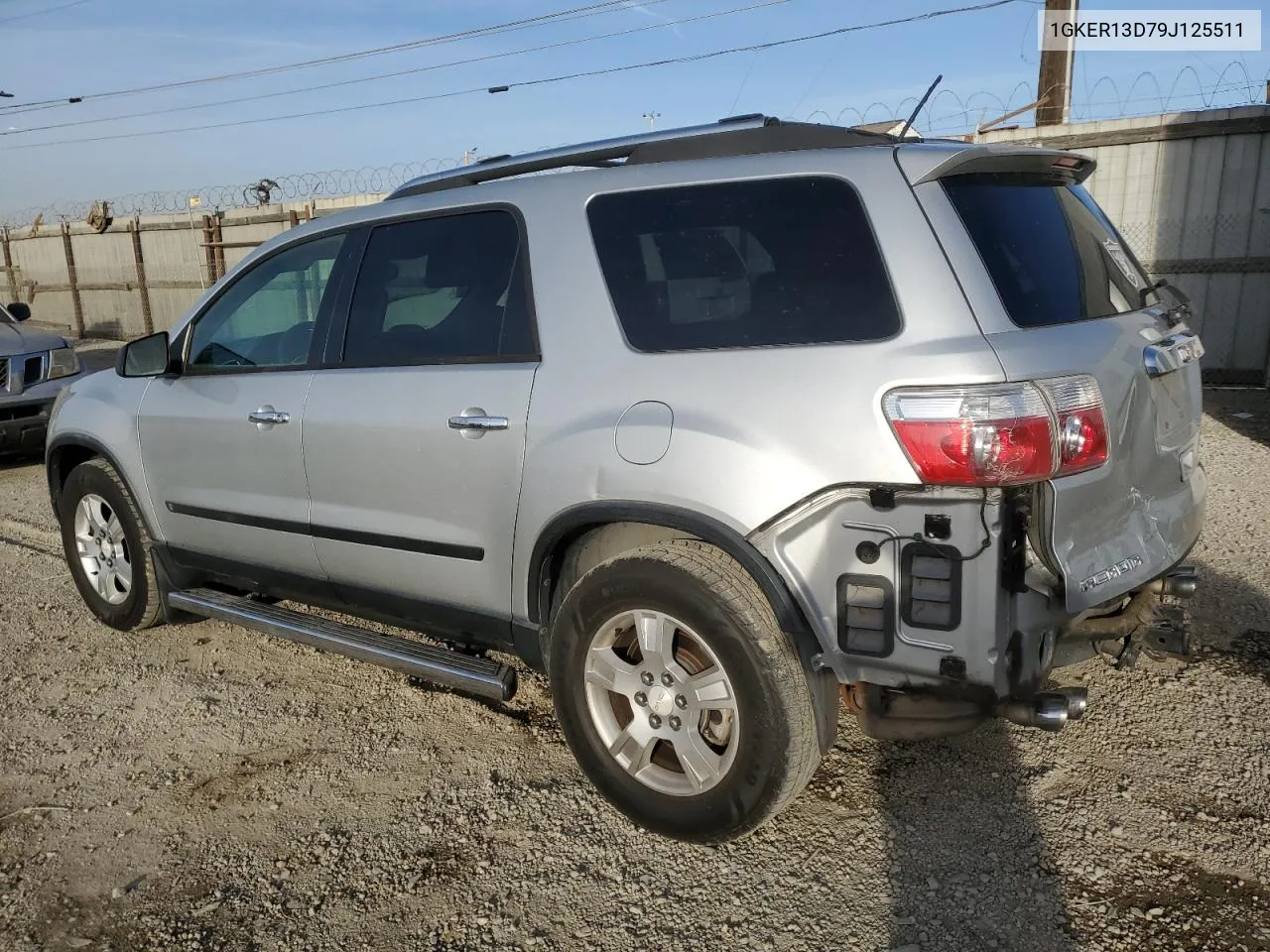 2009 GMC Acadia Sle VIN: 1GKER13D79J125511 Lot: 79771374