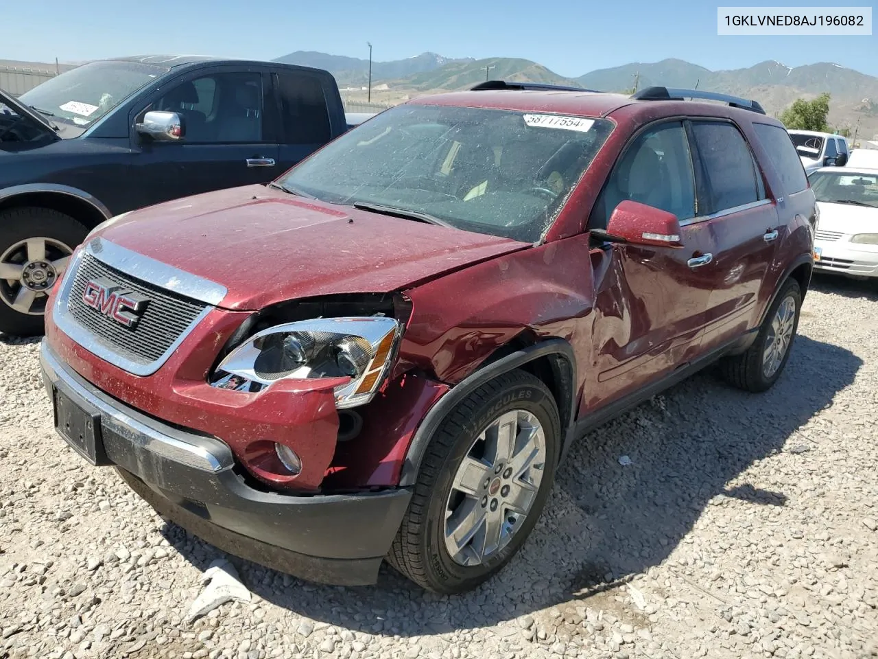 2010 GMC Acadia Slt-2 VIN: 1GKLVNED8AJ196082 Lot: 58717554