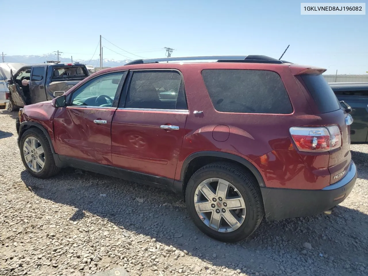 2010 GMC Acadia Slt-2 VIN: 1GKLVNED8AJ196082 Lot: 58717554