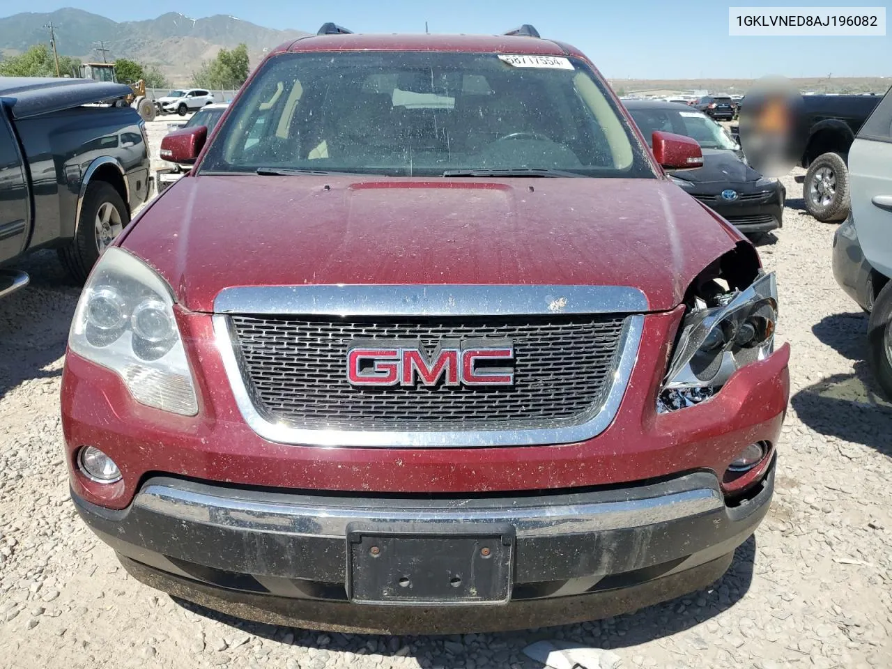 2010 GMC Acadia Slt-2 VIN: 1GKLVNED8AJ196082 Lot: 58717554