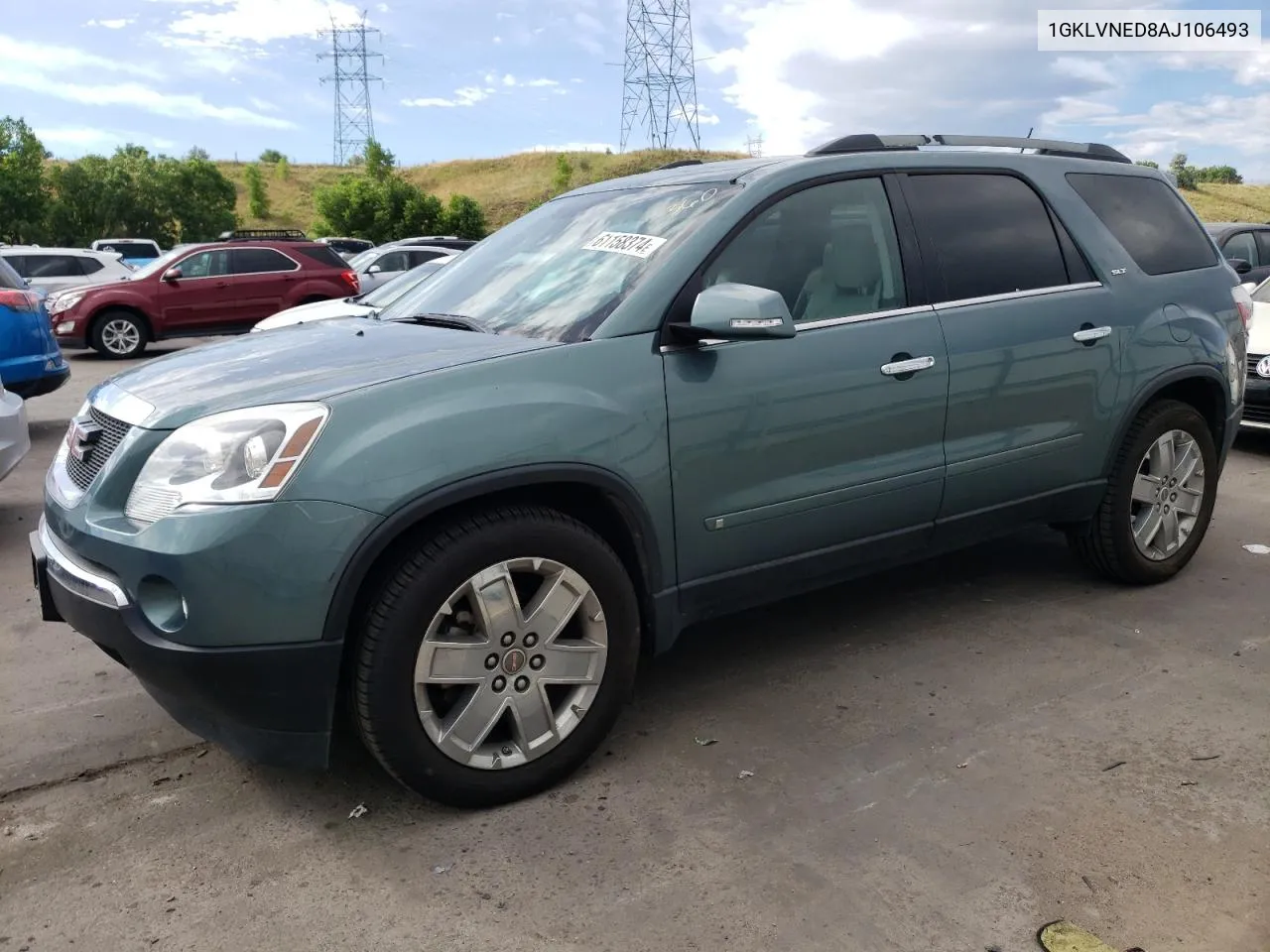 2010 GMC Acadia Slt-2 VIN: 1GKLVNED8AJ106493 Lot: 61158374