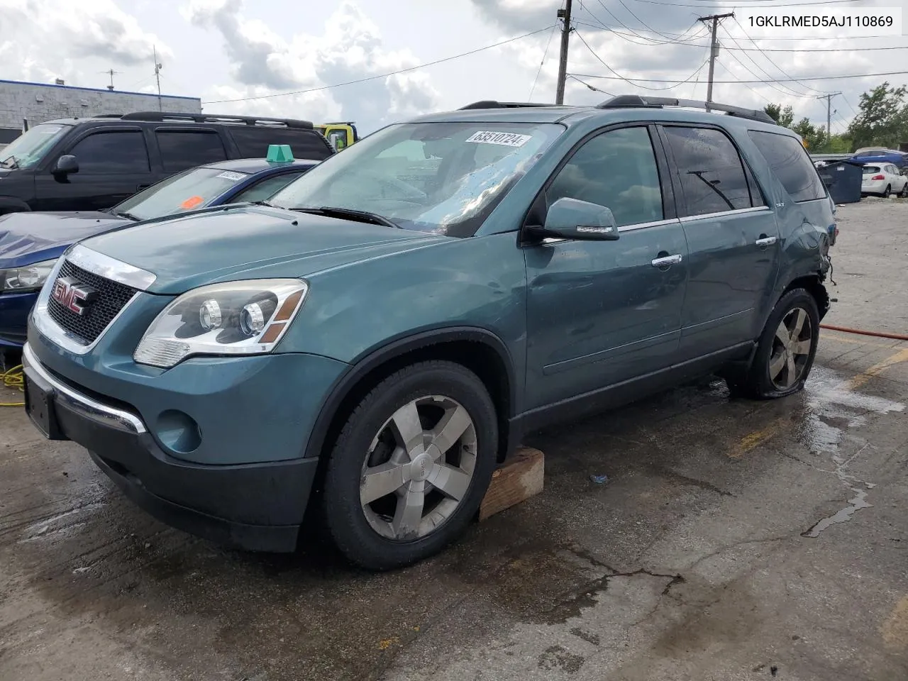 2010 GMC Acadia Slt-1 VIN: 1GKLRMED5AJ110869 Lot: 63510724