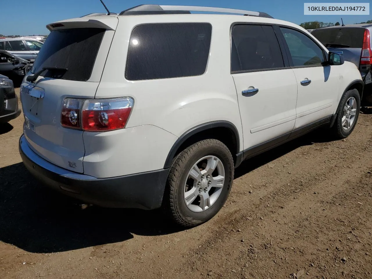 2010 GMC Acadia Sle VIN: 1GKLRLED0AJ194772 Lot: 69933134