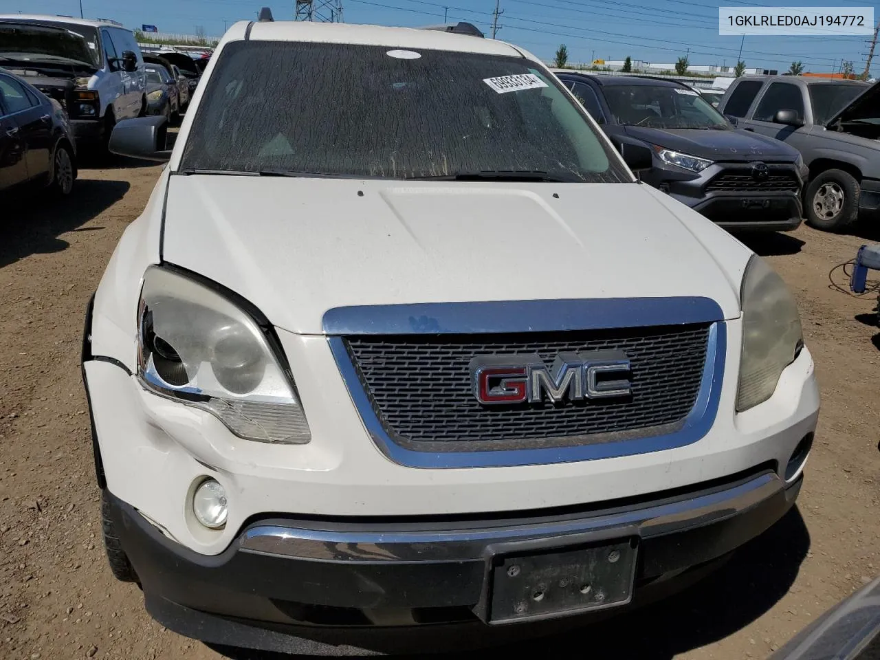 2010 GMC Acadia Sle VIN: 1GKLRLED0AJ194772 Lot: 69933134