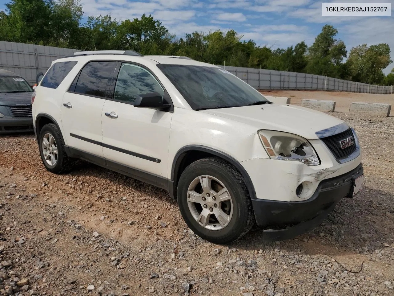 2010 GMC Acadia Sl VIN: 1GKLRKED3AJ152767 Lot: 70190164