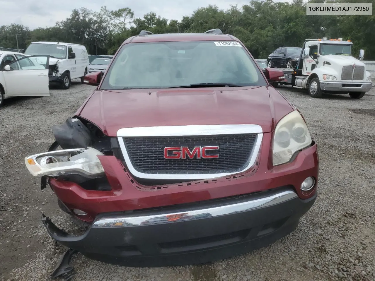 2010 GMC Acadia Slt-1 VIN: 1GKLRMED1AJ172950 Lot: 71062944