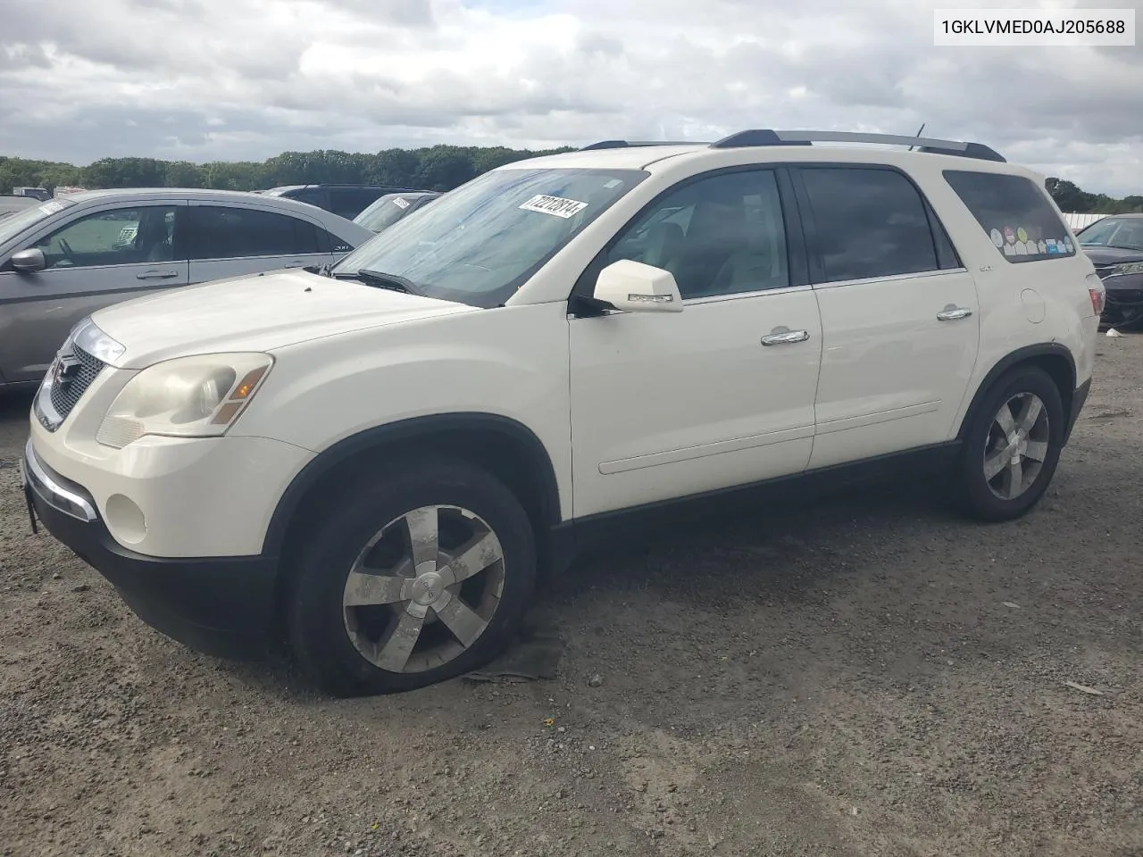 2010 GMC Acadia Slt-1 VIN: 1GKLVMED0AJ205688 Lot: 72212814