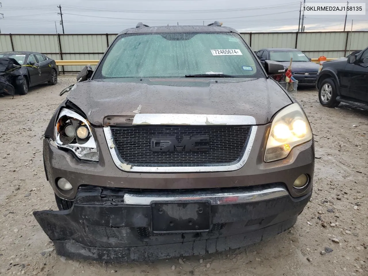 2010 GMC Acadia Slt-1 VIN: 1GKLRMED2AJ158135 Lot: 72465674