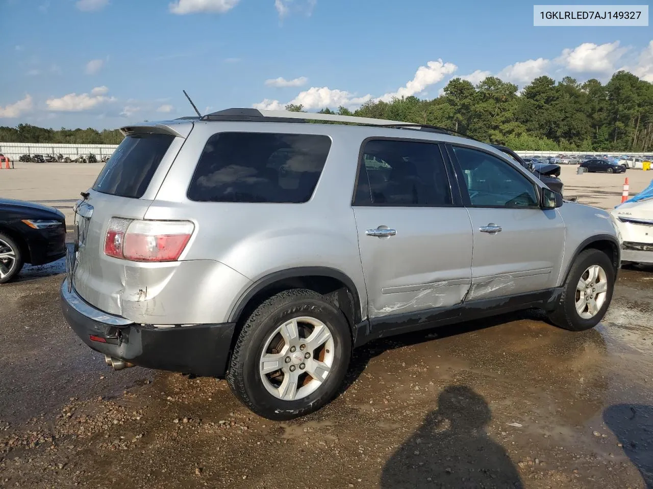 2010 GMC Acadia Sle VIN: 1GKLRLED7AJ149327 Lot: 72890604