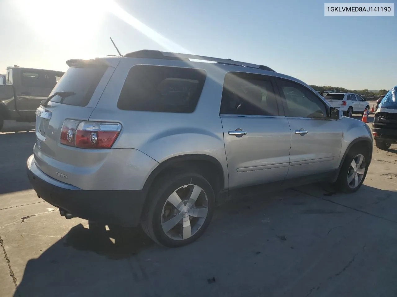 2010 GMC Acadia Slt-1 VIN: 1GKLVMED8AJ141190 Lot: 73597664