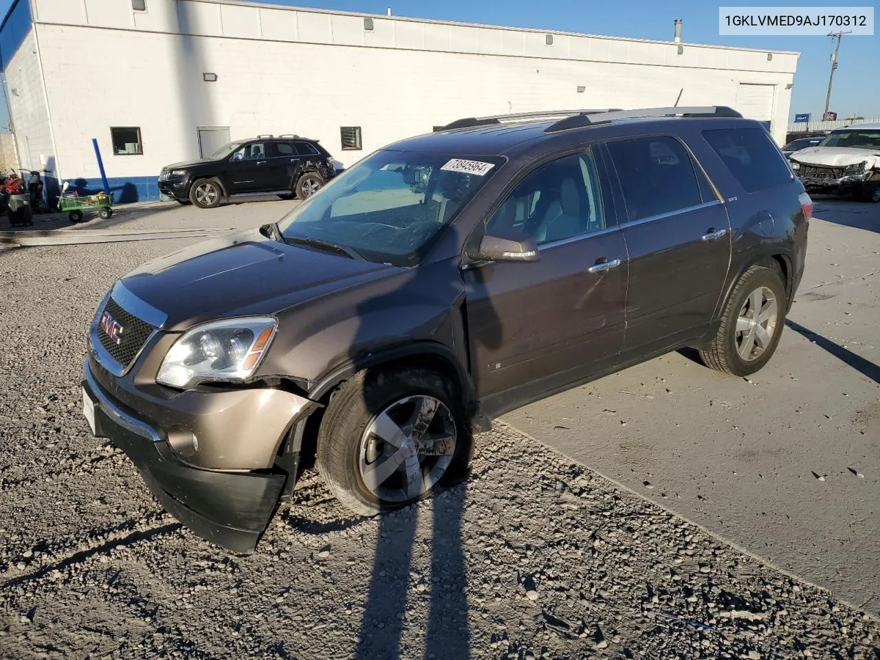 2010 GMC Acadia Slt-1 VIN: 1GKLVMED9AJ170312 Lot: 73845964