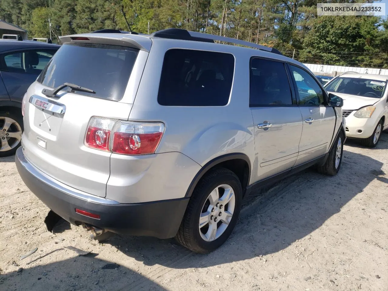 2010 GMC Acadia Sl VIN: 1GKLRKED4AJ233552 Lot: 74093524