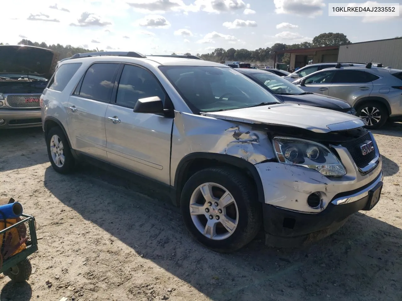 2010 GMC Acadia Sl VIN: 1GKLRKED4AJ233552 Lot: 74093524