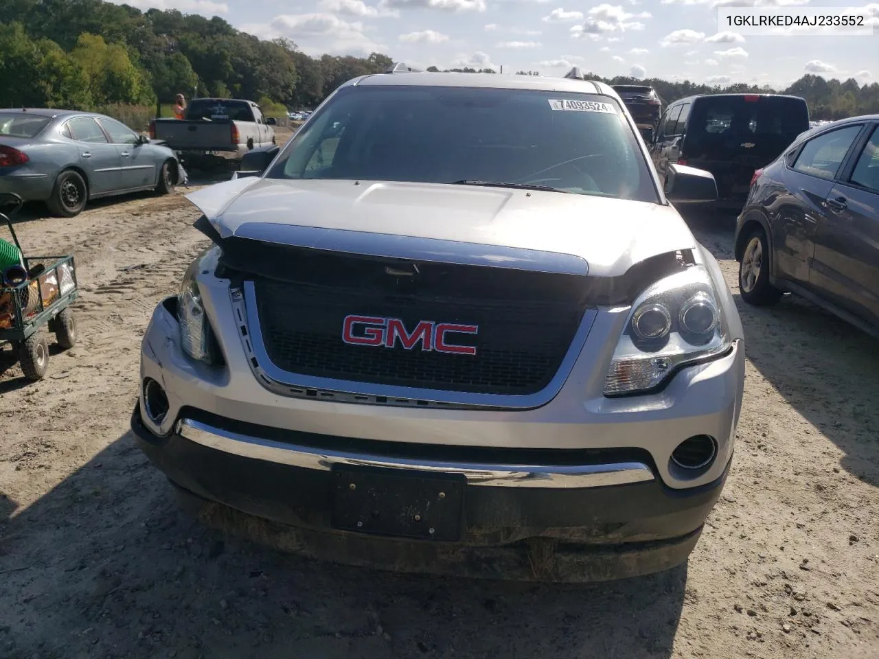 2010 GMC Acadia Sl VIN: 1GKLRKED4AJ233552 Lot: 74093524