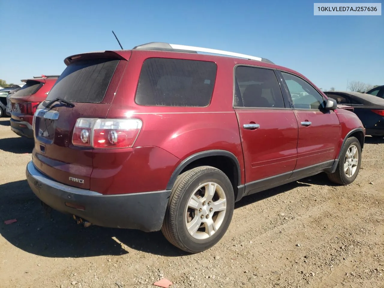 2010 GMC Acadia Sle VIN: 1GKLVLED7AJ257636 Lot: 74467334