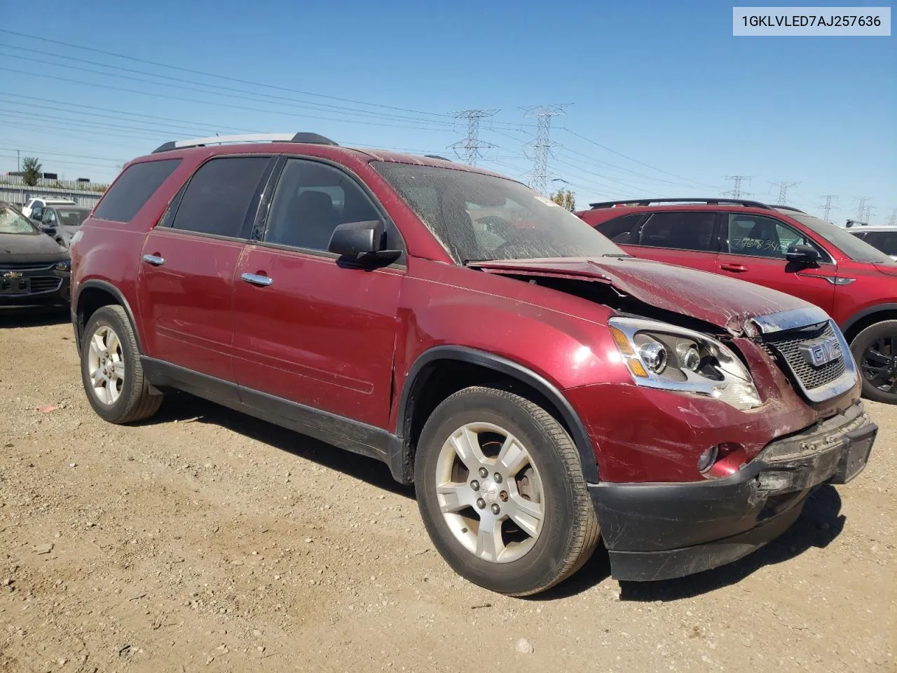 1GKLVLED7AJ257636 2010 GMC Acadia Sle