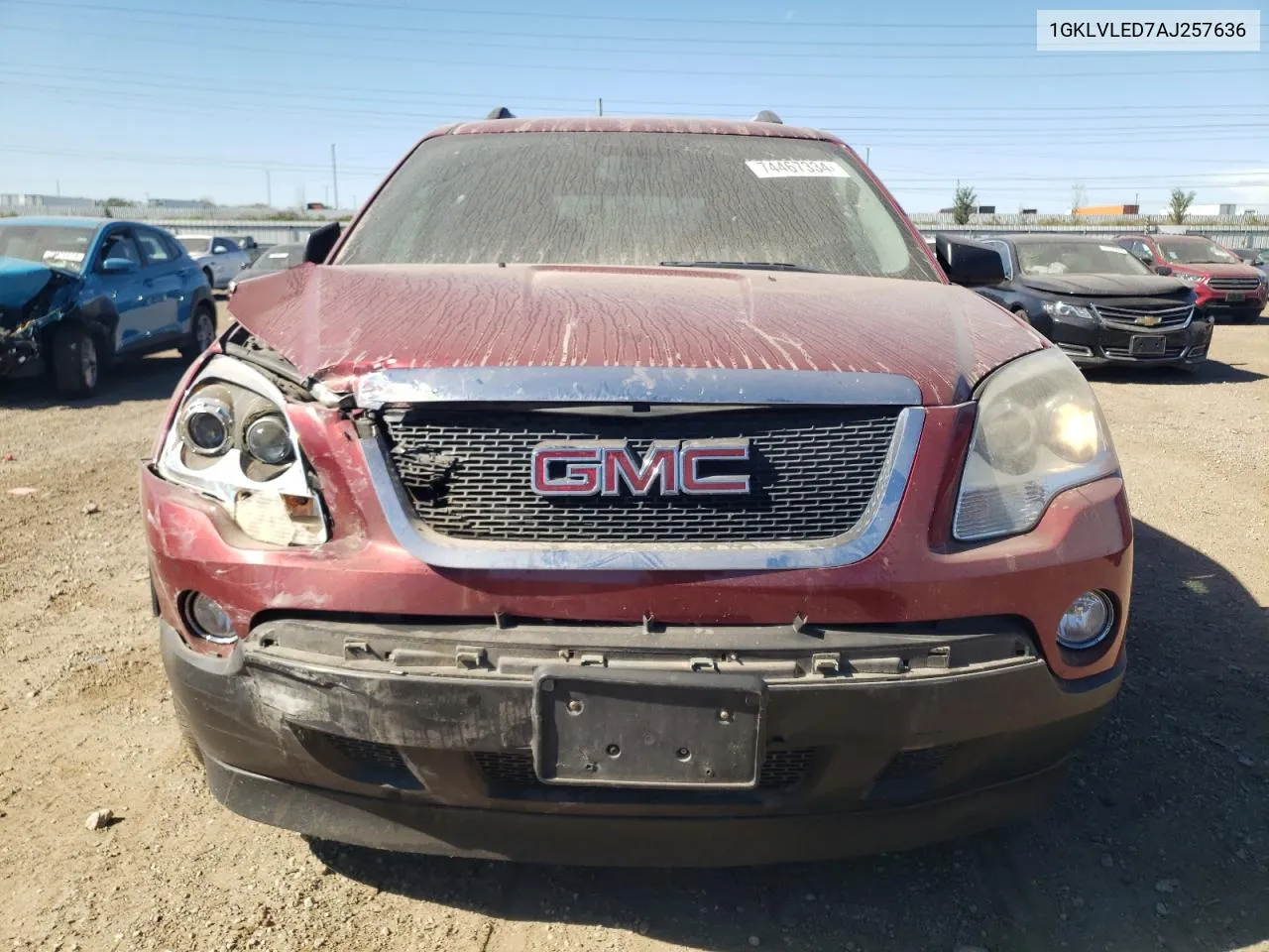 1GKLVLED7AJ257636 2010 GMC Acadia Sle