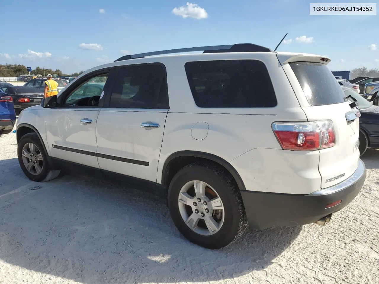 2010 GMC Acadia Sl VIN: 1GKLRKED6AJ154352 Lot: 75266484