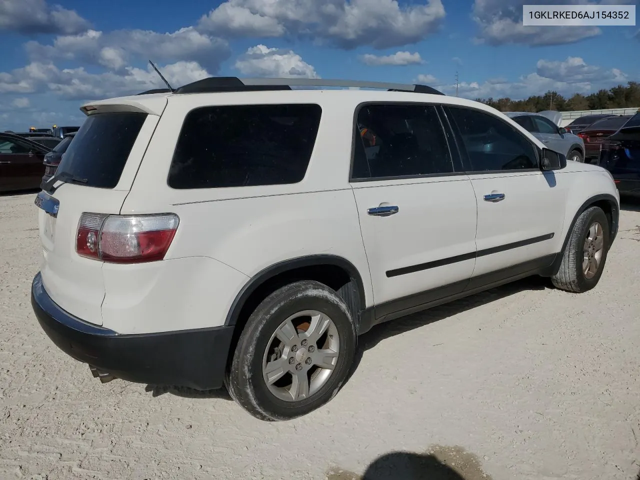 2010 GMC Acadia Sl VIN: 1GKLRKED6AJ154352 Lot: 75266484