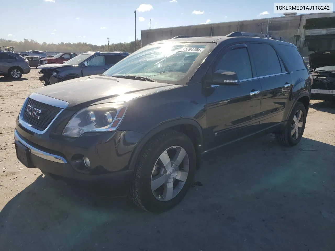 2010 GMC Acadia Slt-1 VIN: 1GKLRMED1AJ118242 Lot: 75704954