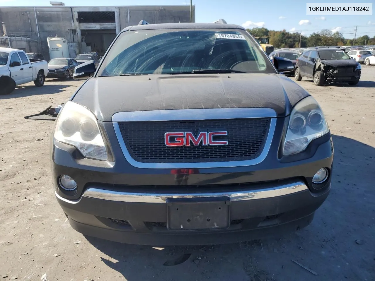 2010 GMC Acadia Slt-1 VIN: 1GKLRMED1AJ118242 Lot: 75704954