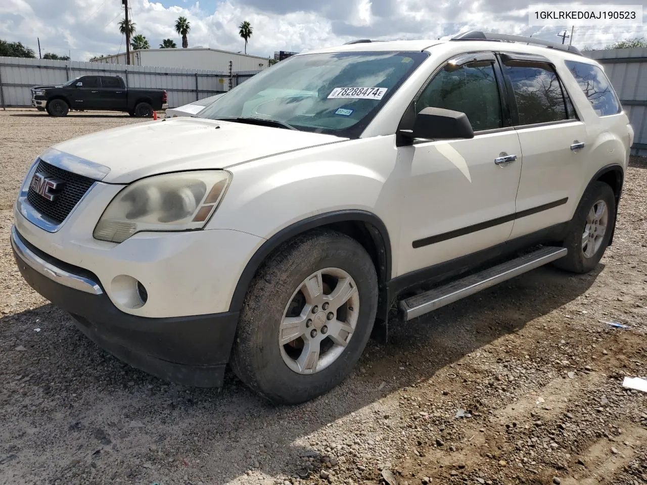 2010 GMC Acadia Sl VIN: 1GKLRKED0AJ190523 Lot: 78288474