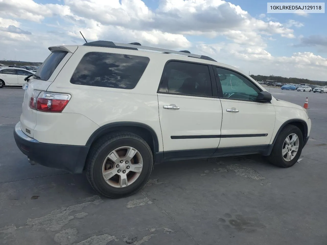 2010 GMC Acadia Sl VIN: 1GKLRKED5AJ129118 Lot: 78496264