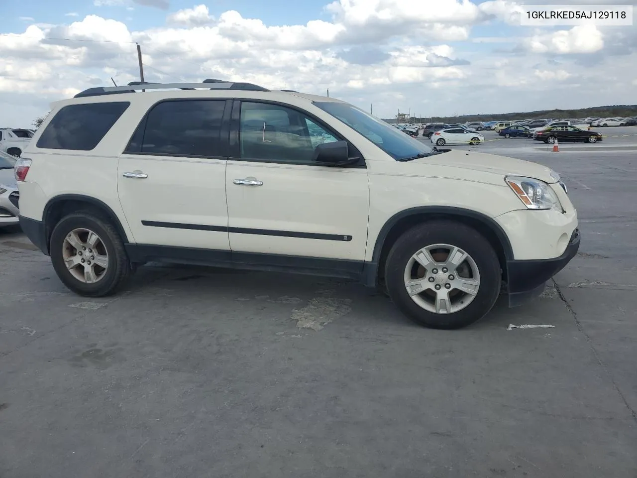 2010 GMC Acadia Sl VIN: 1GKLRKED5AJ129118 Lot: 78496264