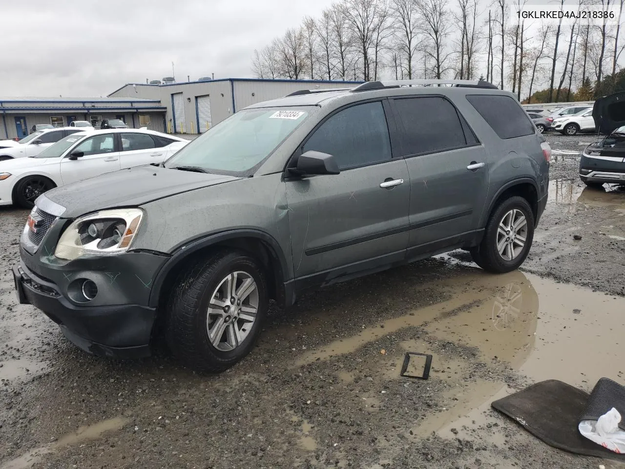 2010 GMC Acadia Sl VIN: 1GKLRKED4AJ218386 Lot: 79210334