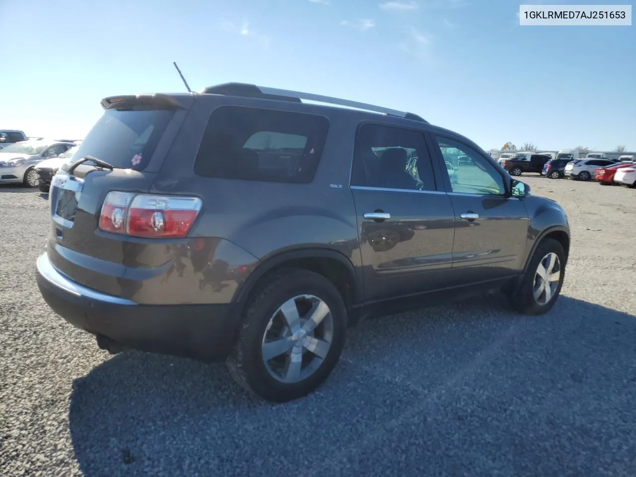 2010 GMC Acadia Slt-1 VIN: 1GKLRMED7AJ251653 Lot: 79276974