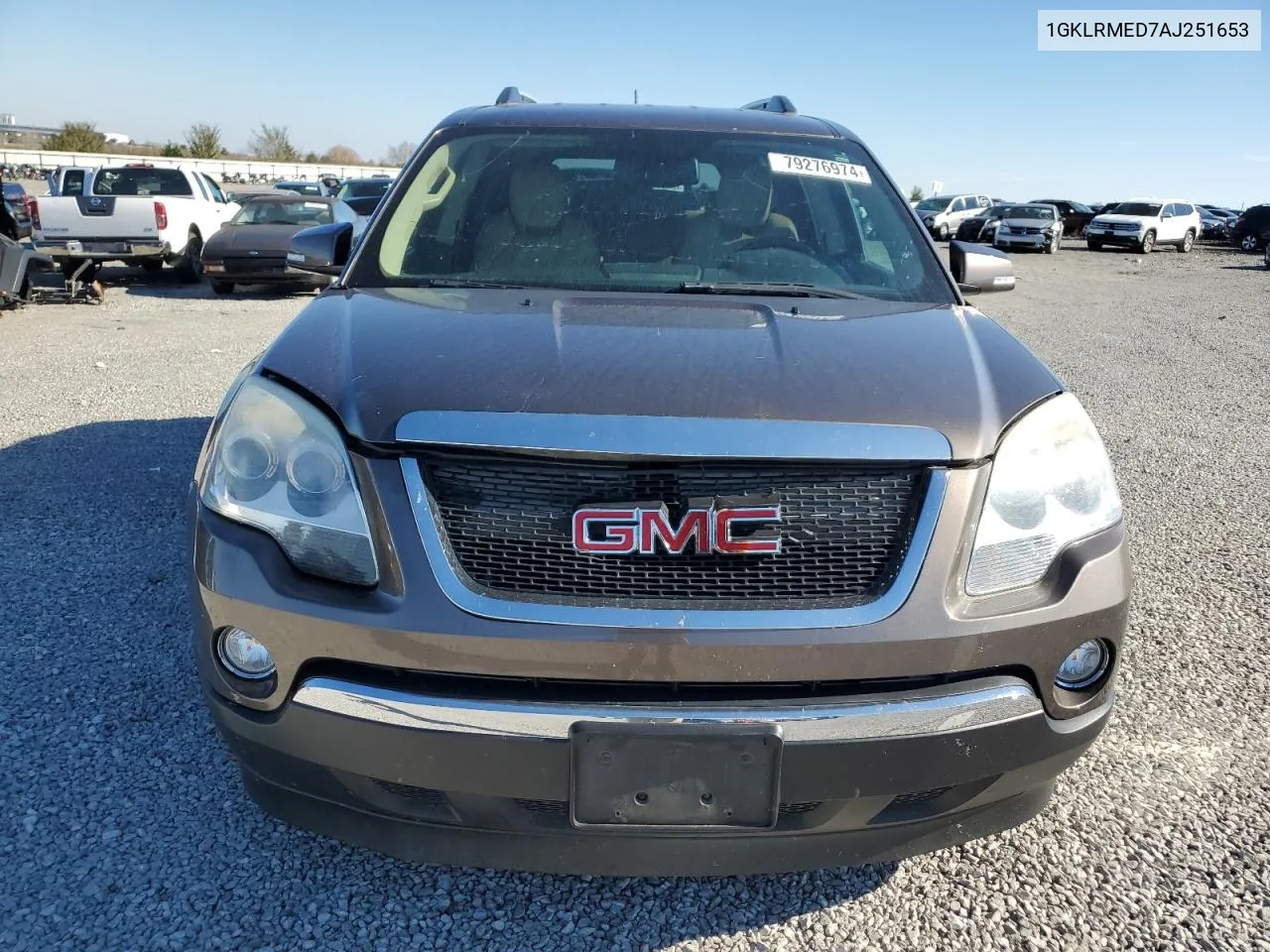 2010 GMC Acadia Slt-1 VIN: 1GKLRMED7AJ251653 Lot: 79276974