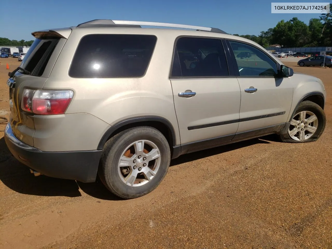 1GKLRKED7AJ174254 2010 GMC Acadia Sl