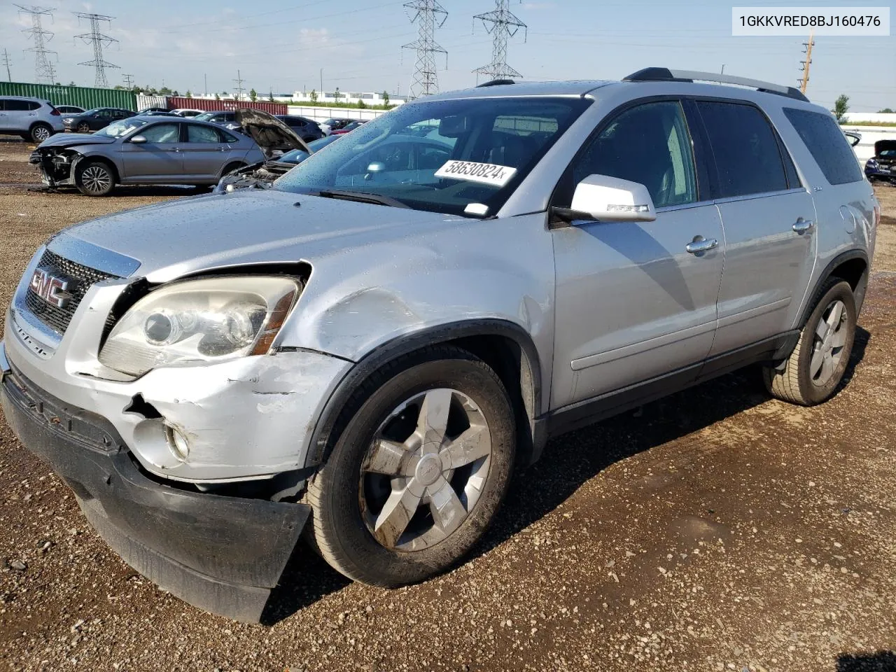 2011 GMC Acadia Slt-1 VIN: 1GKKVRED8BJ160476 Lot: 58630824