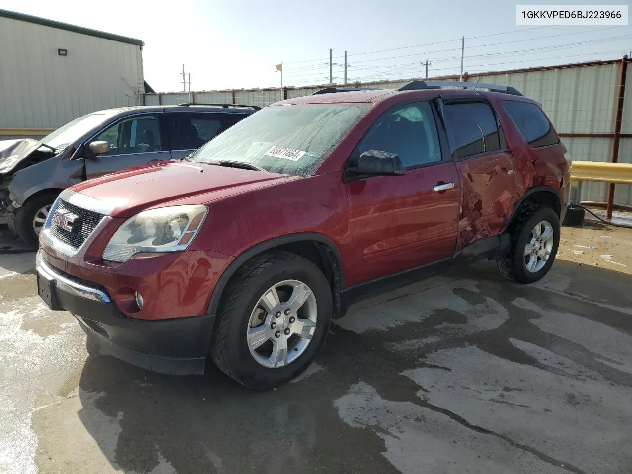 2011 GMC Acadia Sle VIN: 1GKKVPED6BJ223966 Lot: 65671664