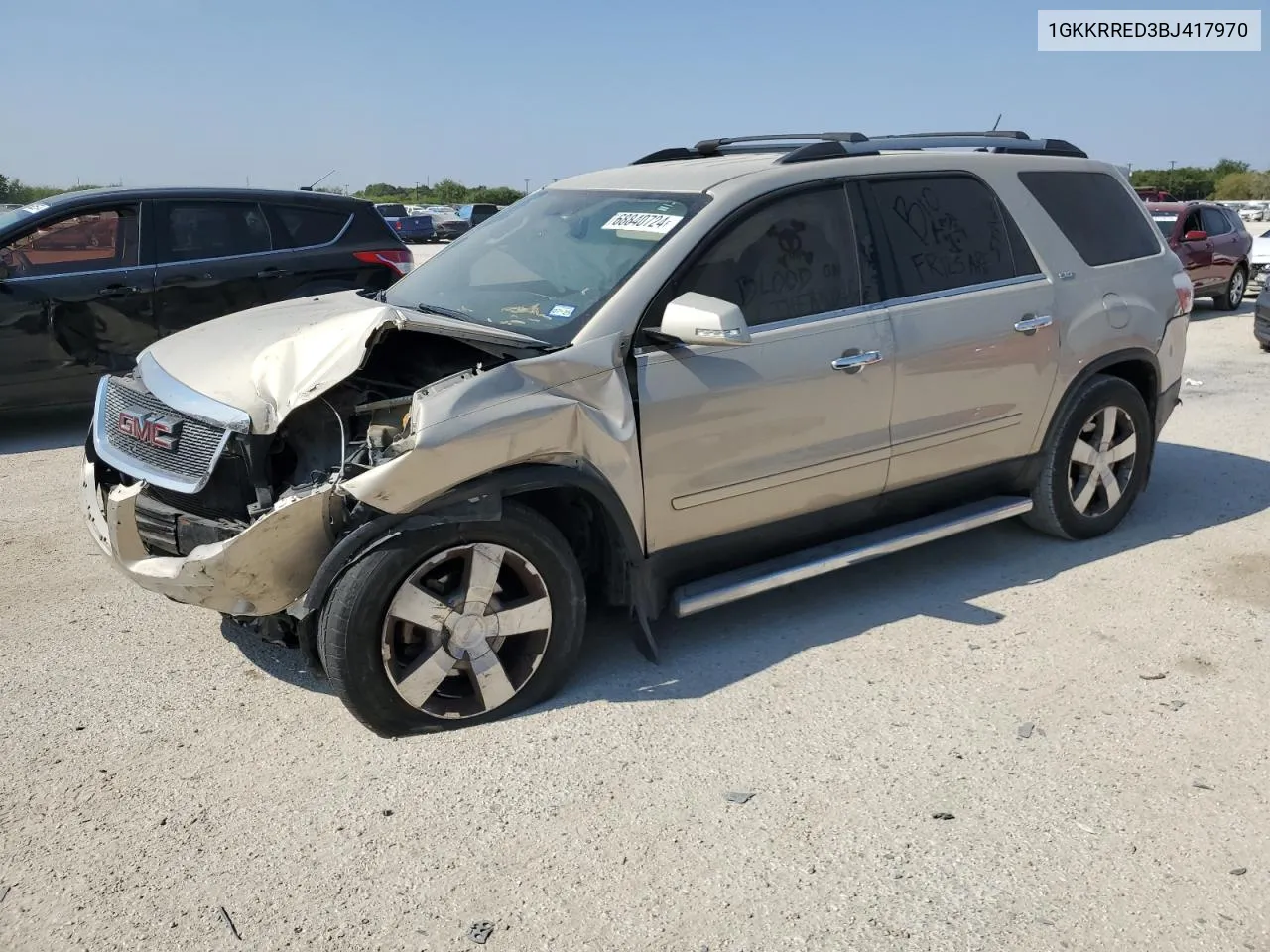 2011 GMC Acadia Slt-1 VIN: 1GKKRRED3BJ417970 Lot: 68840724