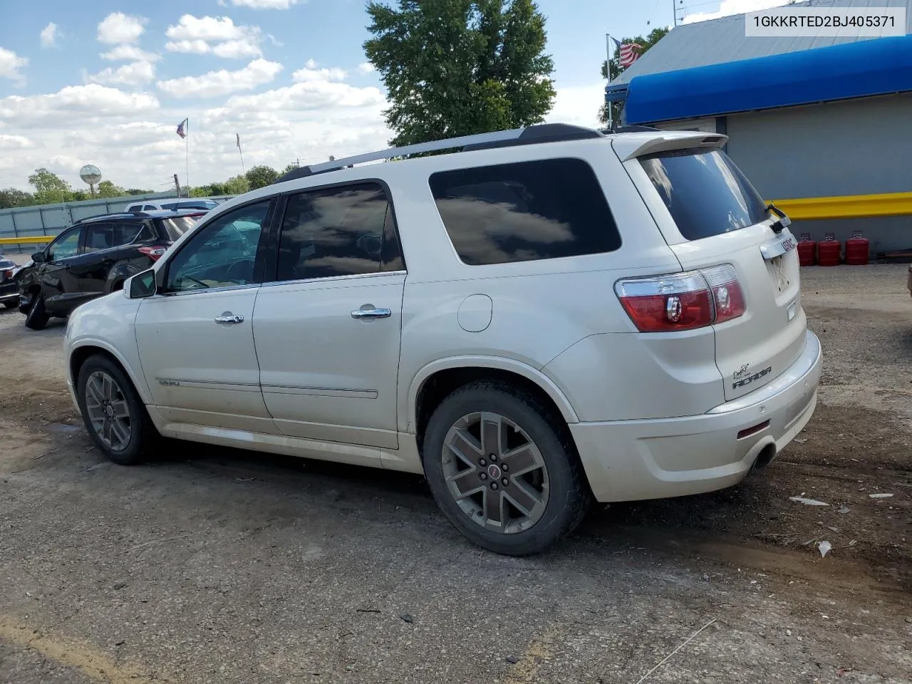 2011 GMC Acadia Denali VIN: 1GKKRTED2BJ405371 Lot: 69831874